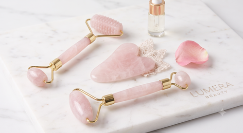 LUMÉRA Set de Masaj Facial: Rolă din Jad
