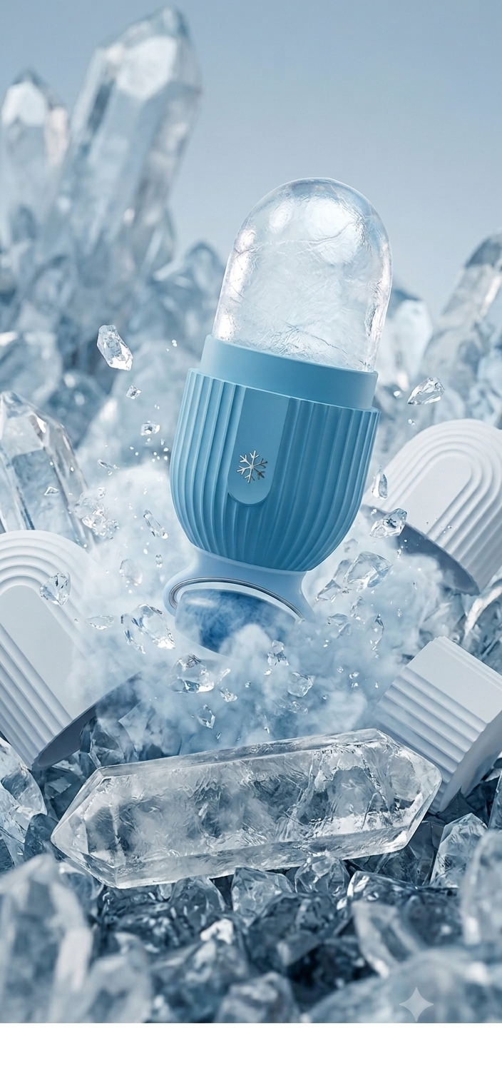 ArcticGlow Rolă de Masaj Facial (Ice Roller) – Secretul Tenului Revitalizat